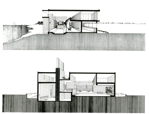 Mặt cắt phối cảnh do Paul Rudolph vẽ